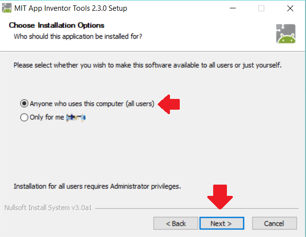 Check install for all users and click Next install2