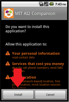 Click Install emulator_reinstall2