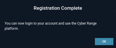 Click OK Registration Success
