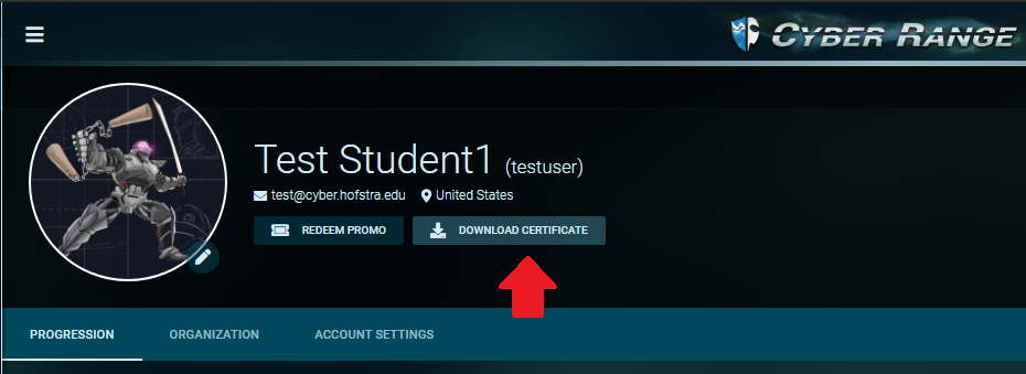 Click download certificate Certificate
