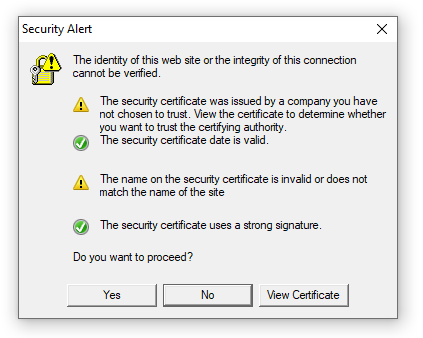 Security Alert Security Alert