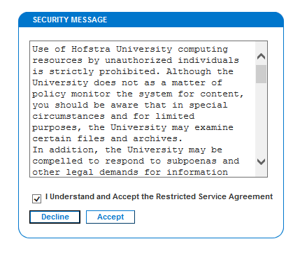 Security Message Security Message
