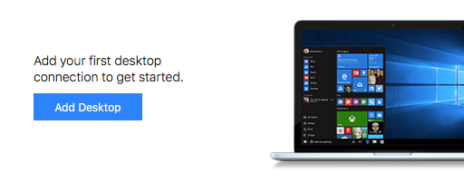 Click "Add Desktop" add-desktop