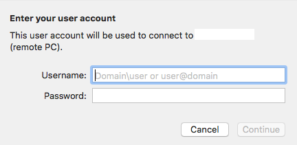 Enter credentials enter-credentials