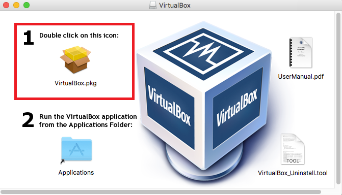 Double click the installer vbox-dmg
