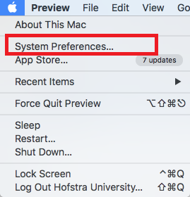 Open System Preferences vbox-system-pref
